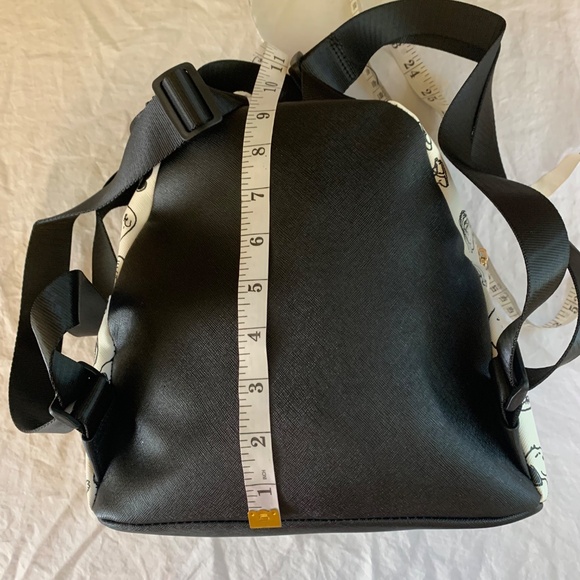 Peanuts Snoopy & Friends Mini Backpack NWT | Red Black White Cartoon Print Bag - Picture 9 of 10